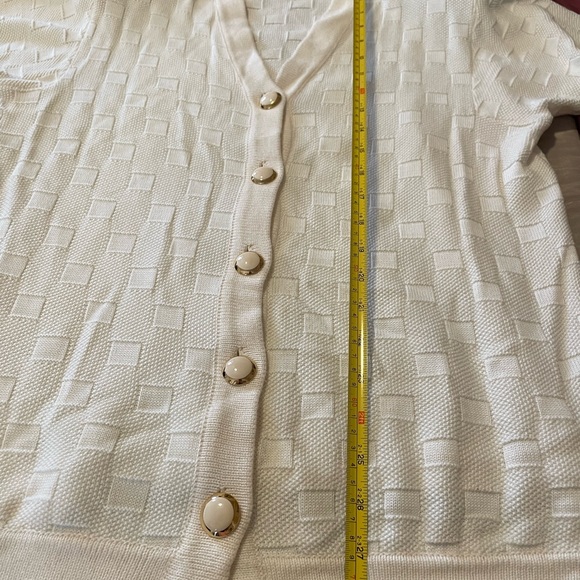 St. John Cream Knit Dress with Matching Sweater. Size 6. - Picture 14 of 15